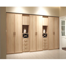 Estilo moderno laminado MDF Swing Puerta Sala de estar Armario